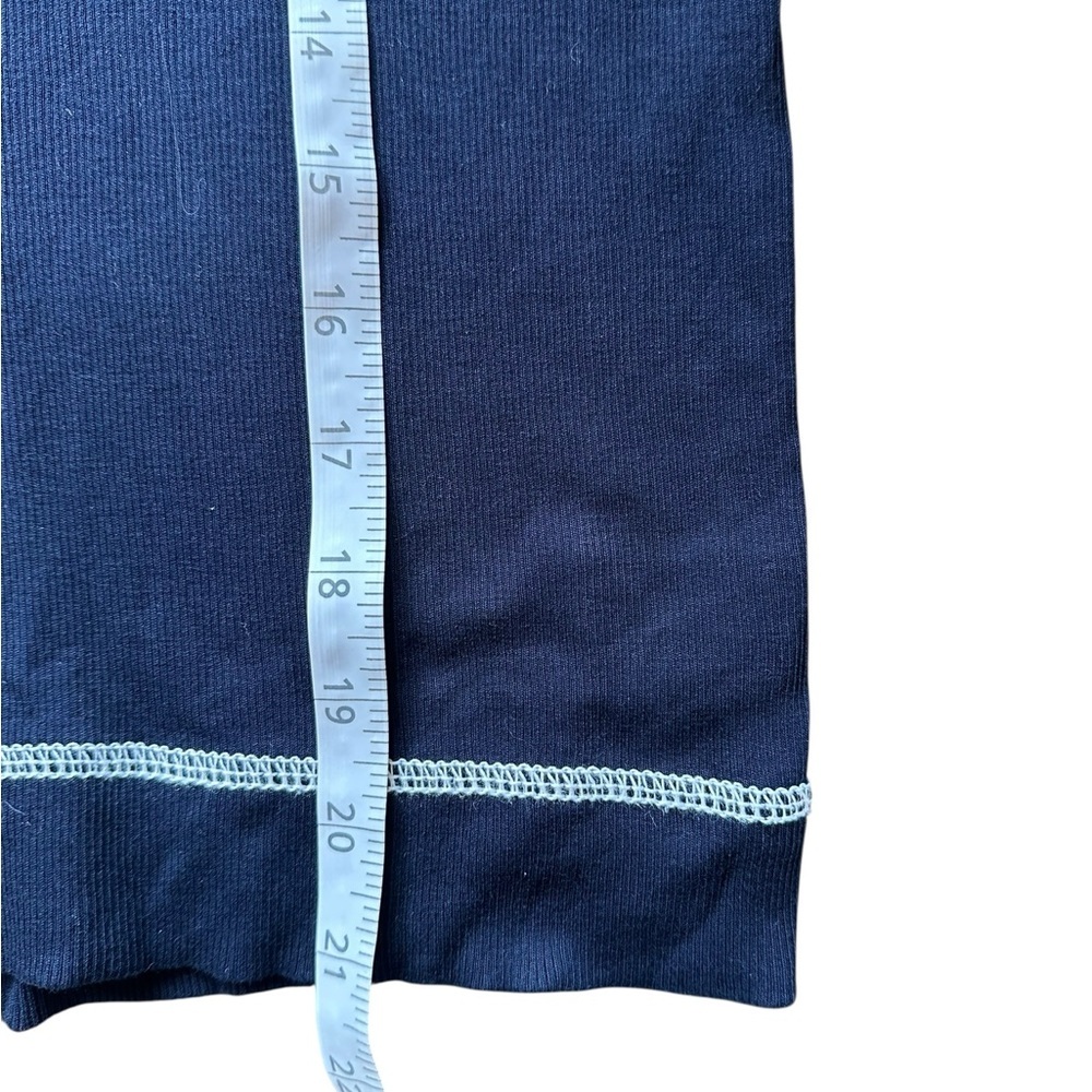 Lauren Jeans Co. Ralph Lauren Navy Contrast Ringer Tee Y2K Patch Detail Size L - Picture 4 of 7